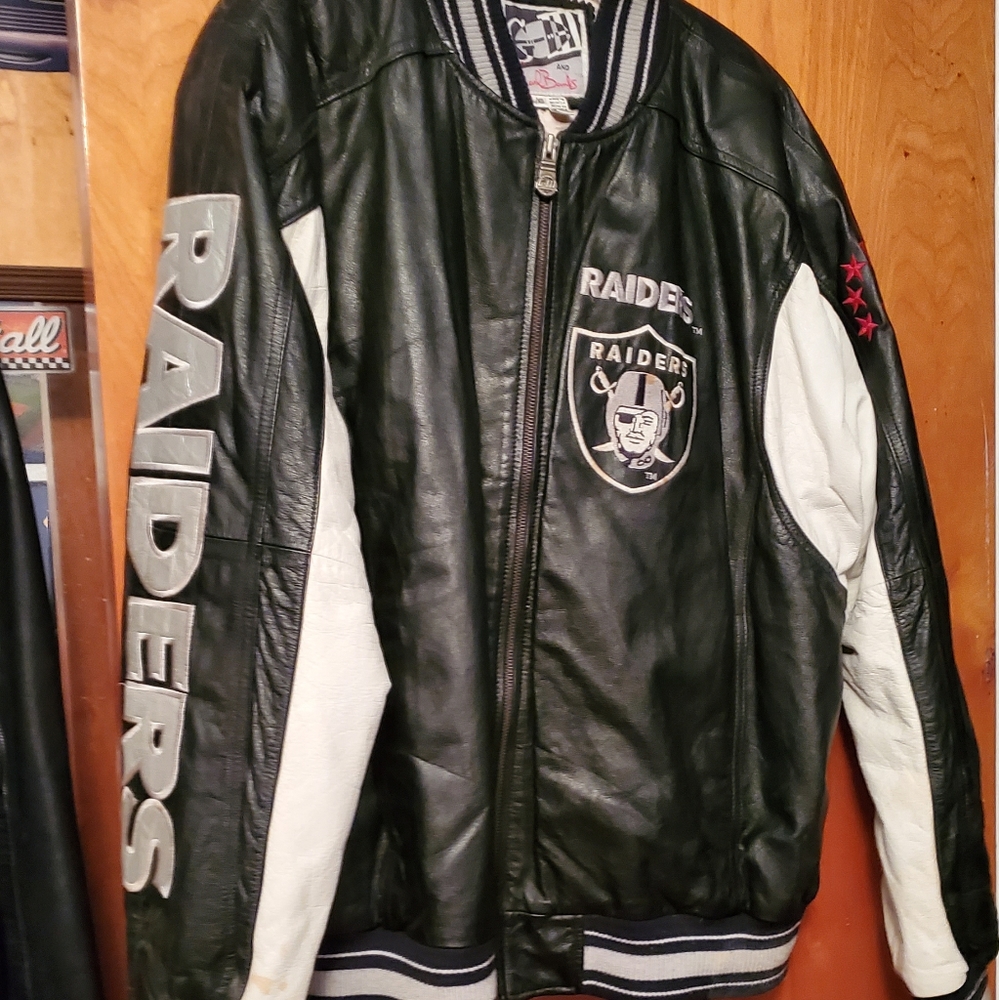 Las Vegas Raiders Leather Coat